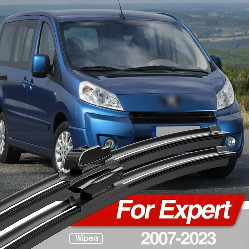 

For Peugeot Expert 2007-2023 Front Windshield Wiper Blades 2pcs Windscreen Window Accessories 2008 2010 2015 2016 2018 2021