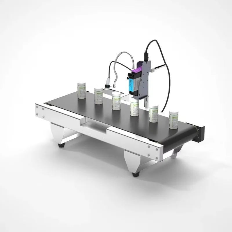 Online Expire Date Batch Coding Inkjet Printer Machine with Desktop Conveyor