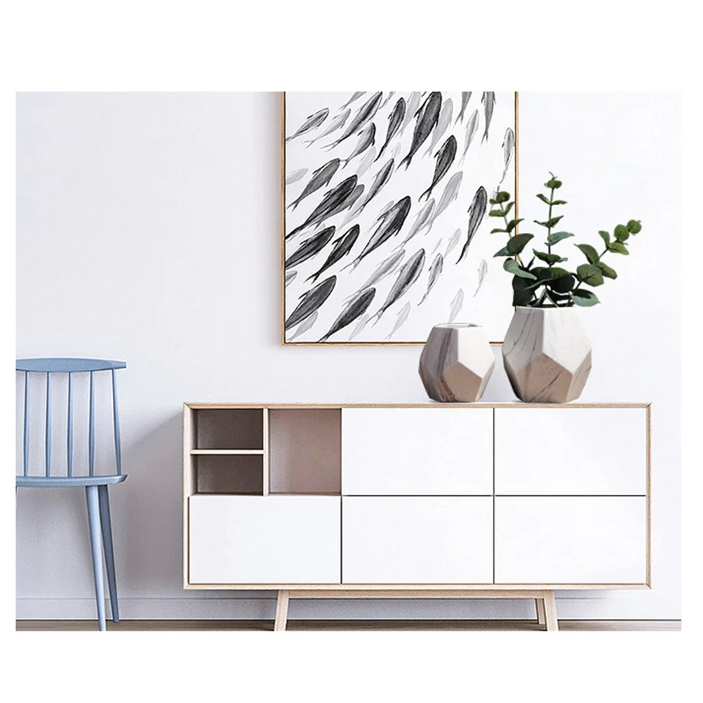 

Ceramic Marble Vase Office Home Accessories Decoration Wine Cabinet Desktop Ceramic Ornaments Size S