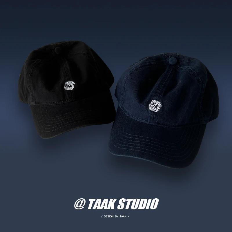 Simple Graphic Baseball Cap Female Spring and Summer Korean Street All-Match Big Head Circumference Peaked Cap Trendy Men