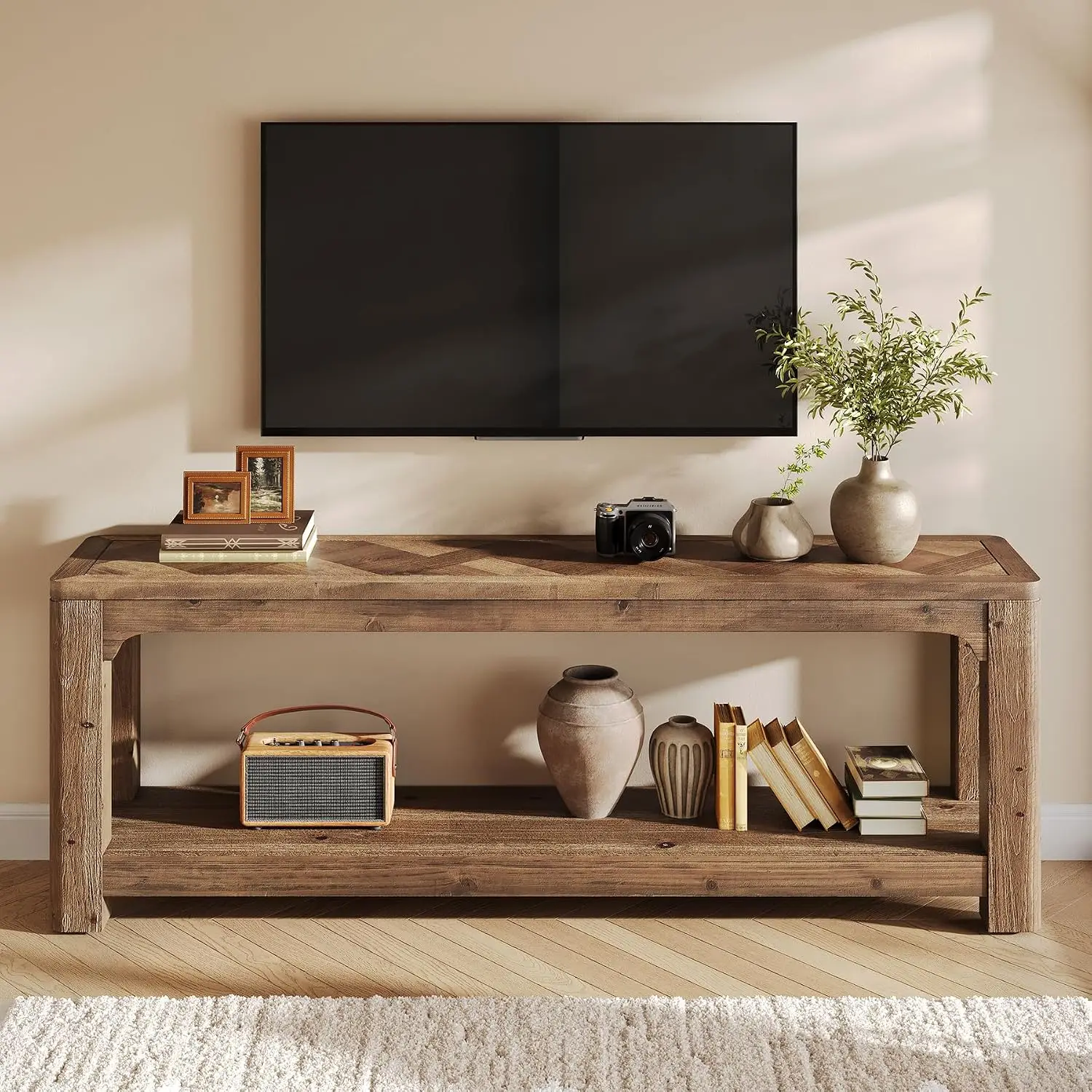 Solid Wood TV Stand 6