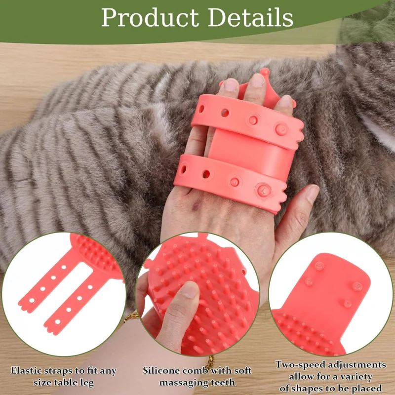 Silicone Cat Self-Grooming Corner Scratcher, Soft Cat Corner Brush Suitable for Climbing Frames and Table Legs, Reduces Hair She