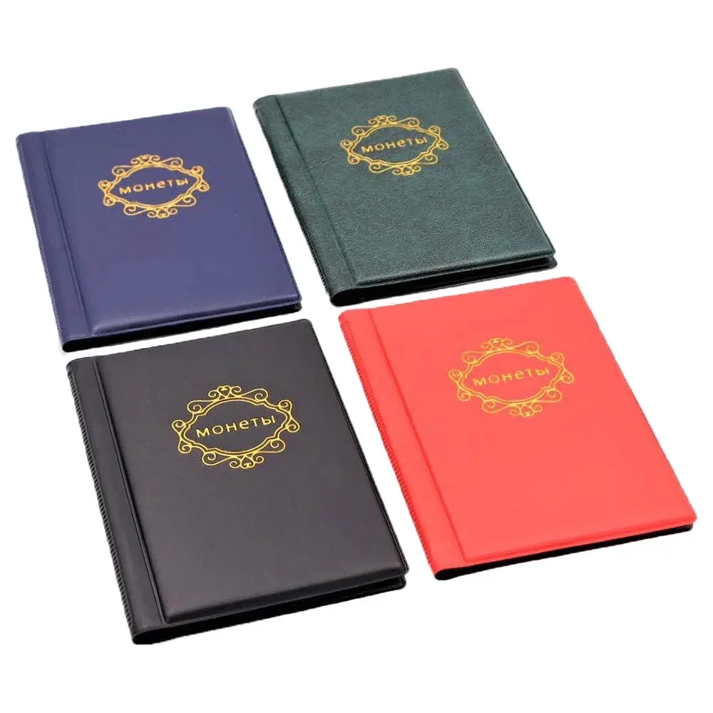 PU Leather Coin album 10 pages 120 pockets coin album for coins pockets Commemorative Coin,medallions badges collection book