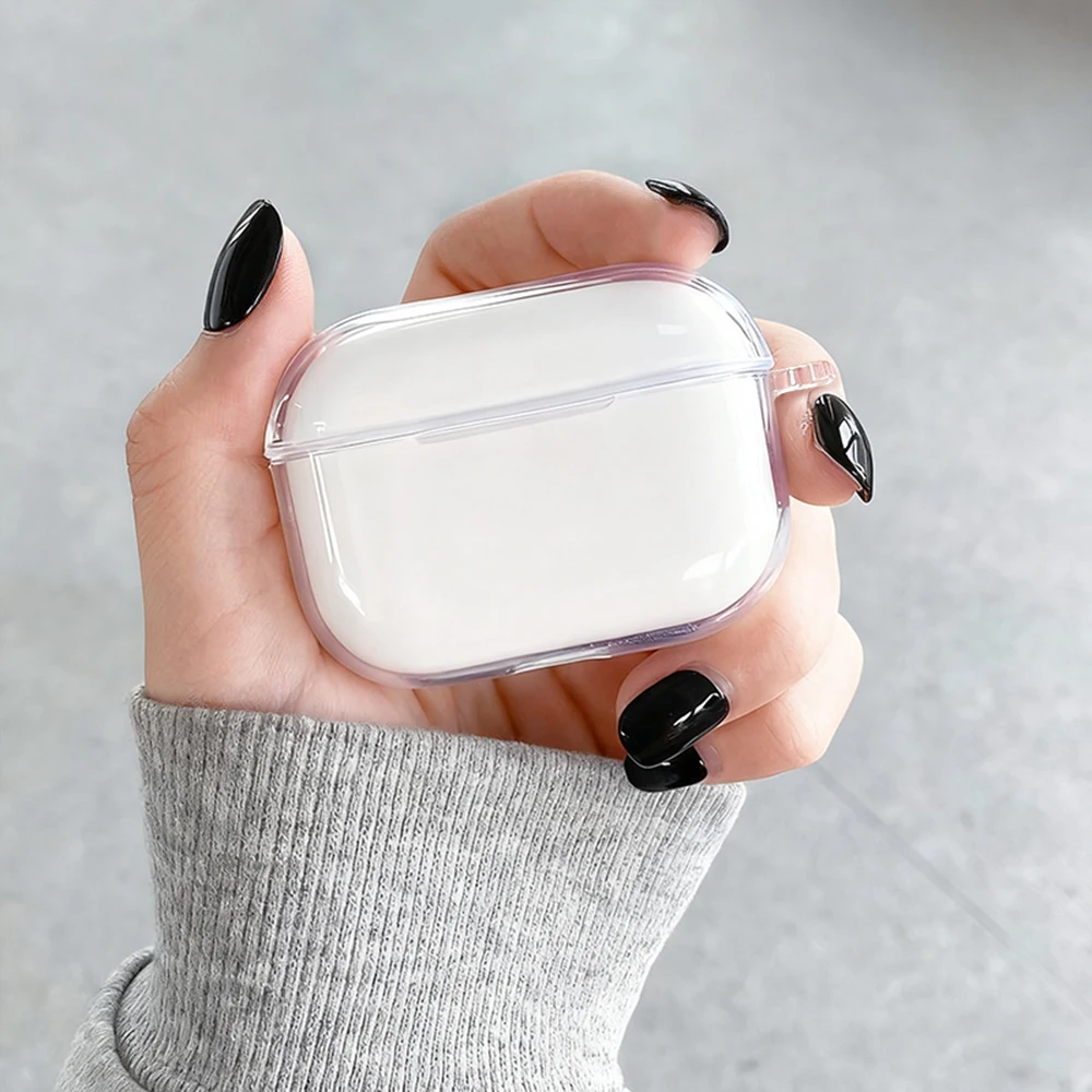 Klare, weiche TPU-Kopfhörerhülle für Airpods Pro 3 Pro 2 Pro, stoßfest für Airpods 4 3 2 1, Bluetooth Wireless Kopfhörerhülle, einfarbig – Detail 16