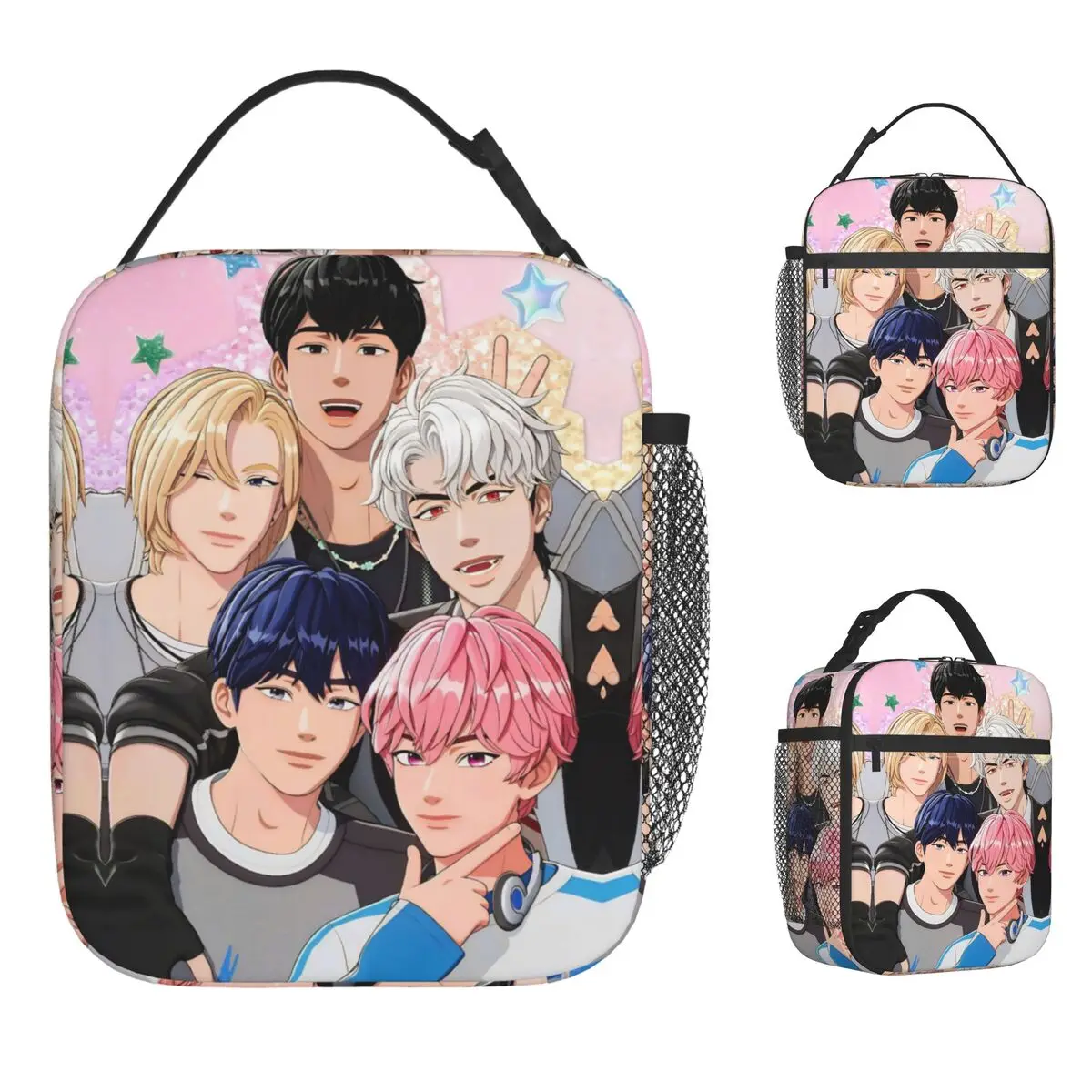 

Kpop PLAVE Caligo Pt Сумка для обеда Портативная коробка для обеда Женская сумка-холодильник с принтом для пикника Веселые оксфордские термосумки для обеда