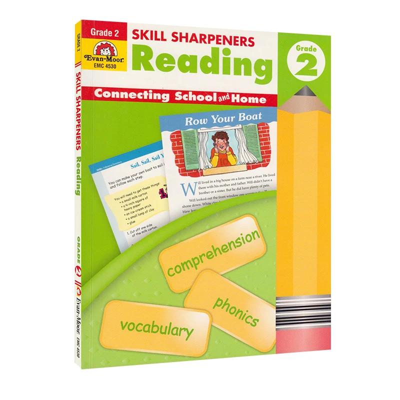 Evan-Moor Skill Sharpeners Reading, Grade 2, Children's books aged 6 7 8 9 English Word Handwriting Workbook books 9781596730380