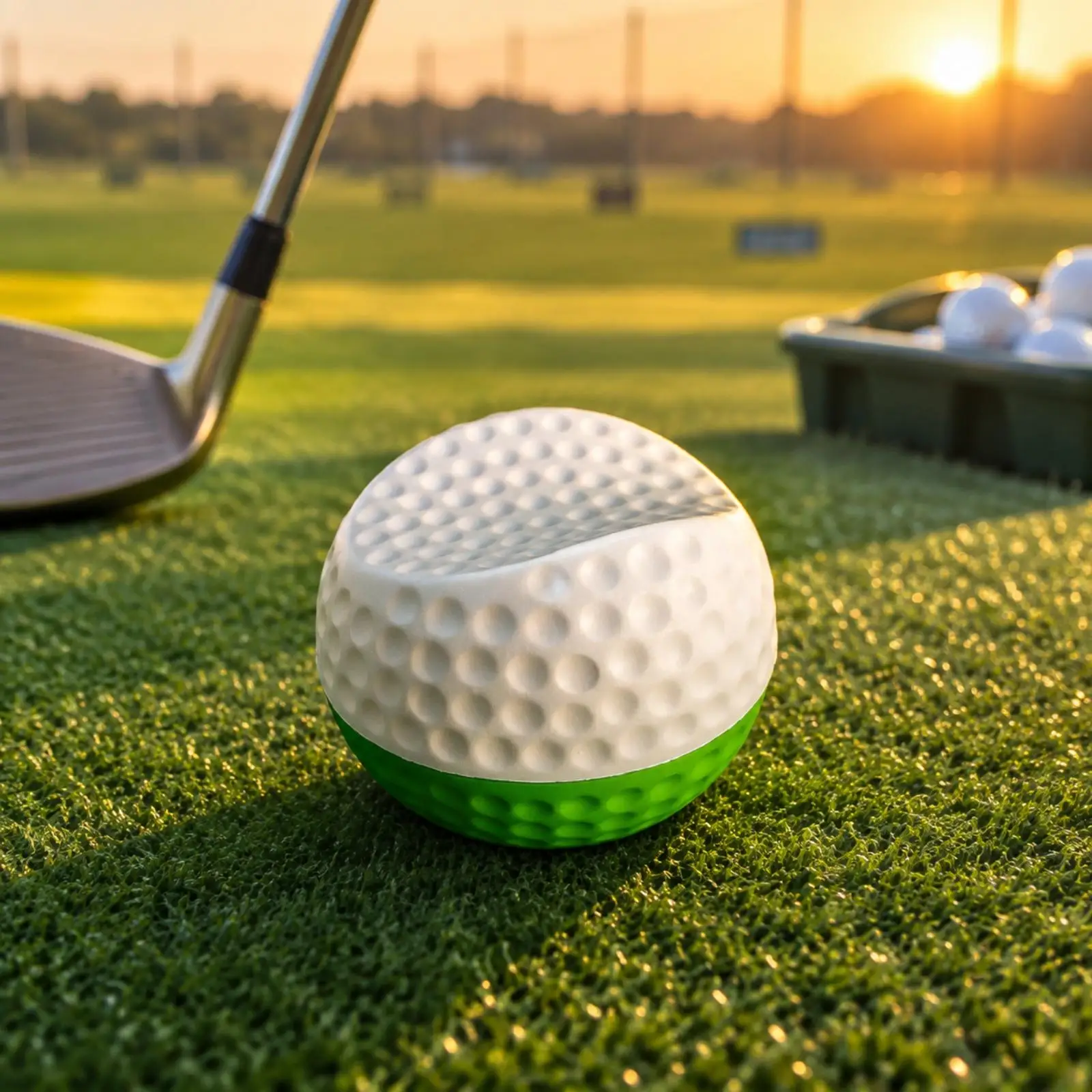 Golf Swing Practice Tool with Lanyard Clip PU Ball for Indoor Outdoor Training Aid Perfect for Alignment and Tempo Control