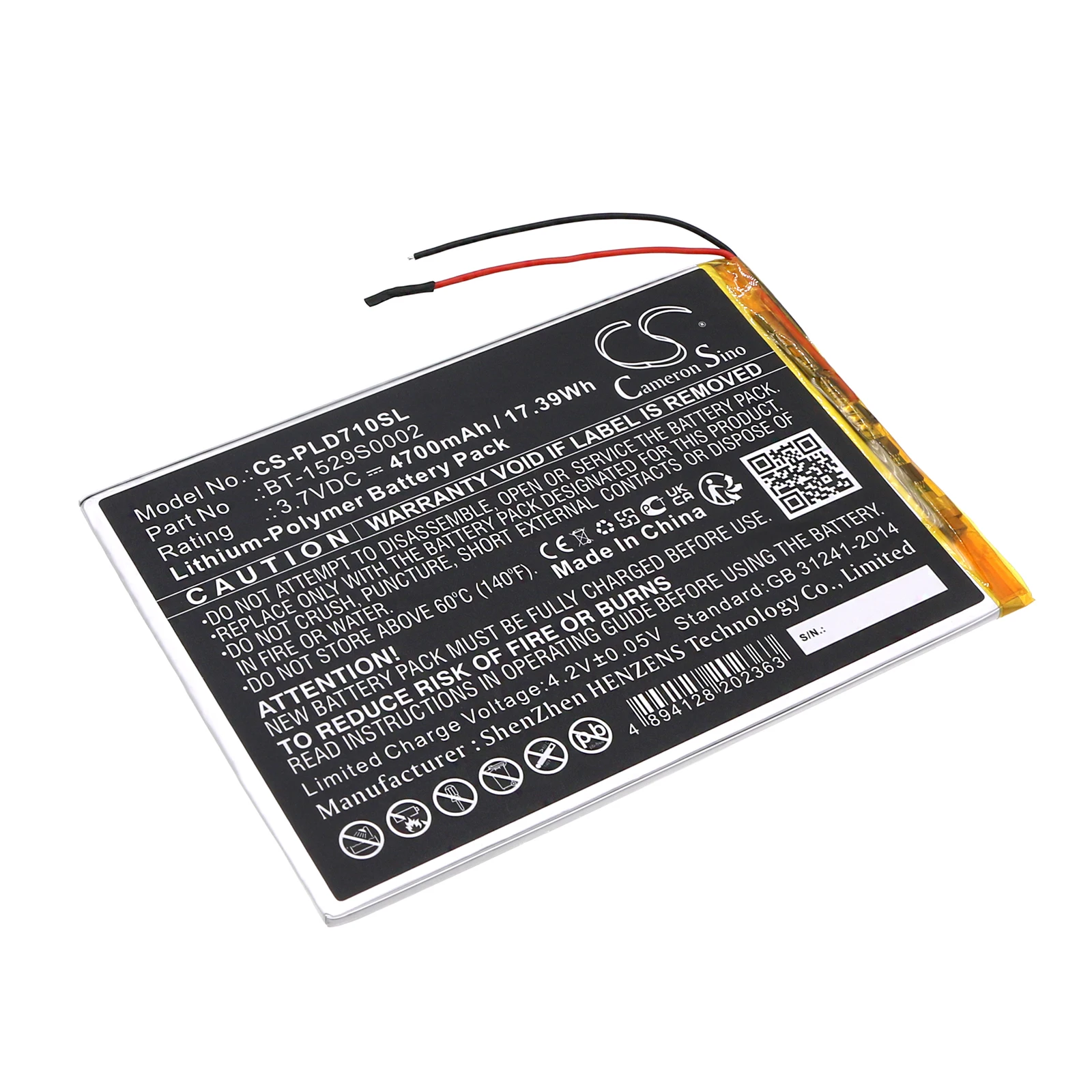 

CS Replacement Battery For Polaroid MID1047, MID1048, MID4710PJ, MIDK147, MIDS145PWE, MIDS146PX