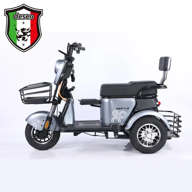 Triciclo eléctrico abierto de dos asientos de bicicleta eléctrica de tres ruedas de 60V 800W de alta calidad para adultos