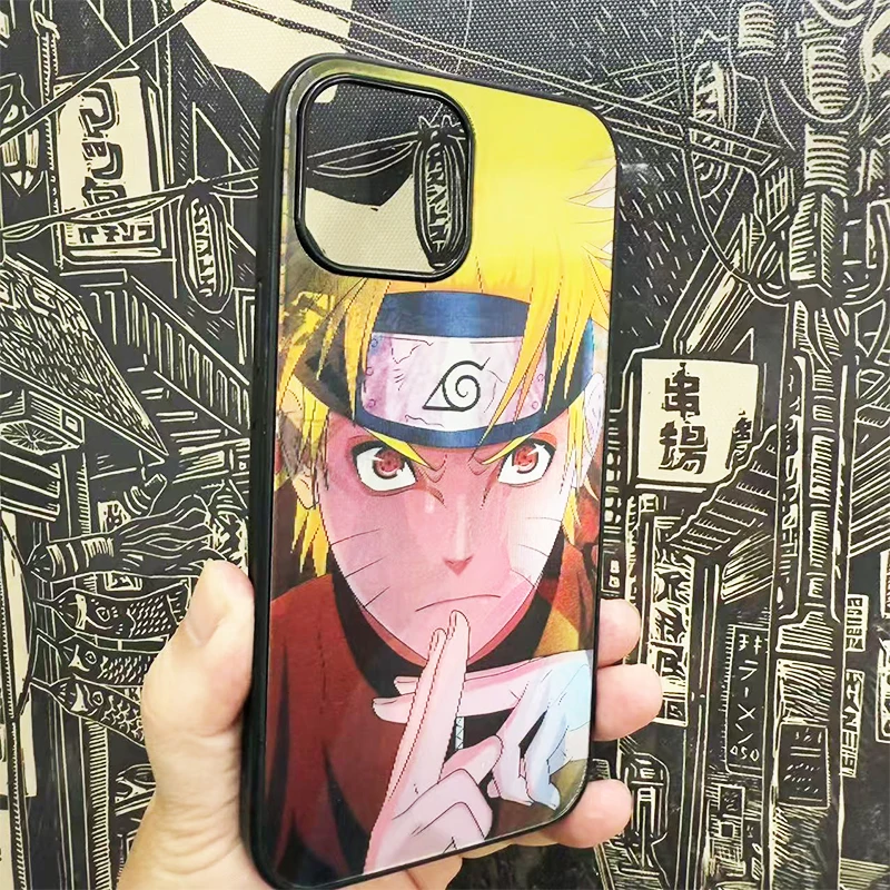 

Uchiha Sasuke/Uzumaki Naruto 3D Lenticular Gradient Phonecase for Iphone/Samsung/Xiaomi/Redmi/Huawei/Poco Anime Phonecover