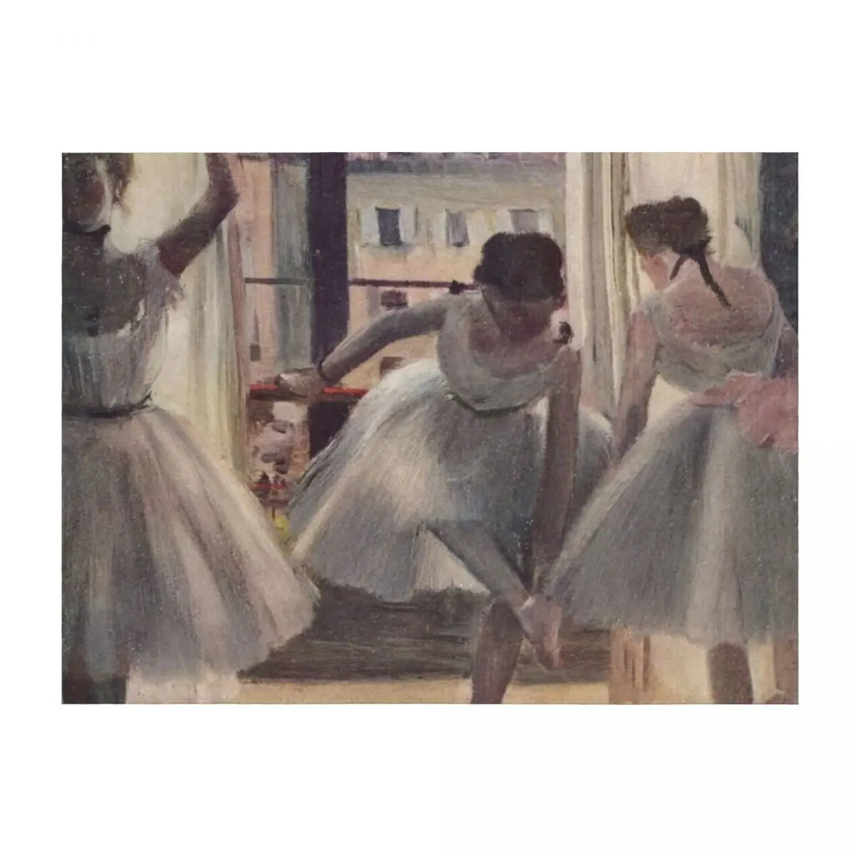 

Three dancers in an exercise room - Edgar Degas Throw Blanket blankets ands heavy to sleep Flannel Hairy Blankets