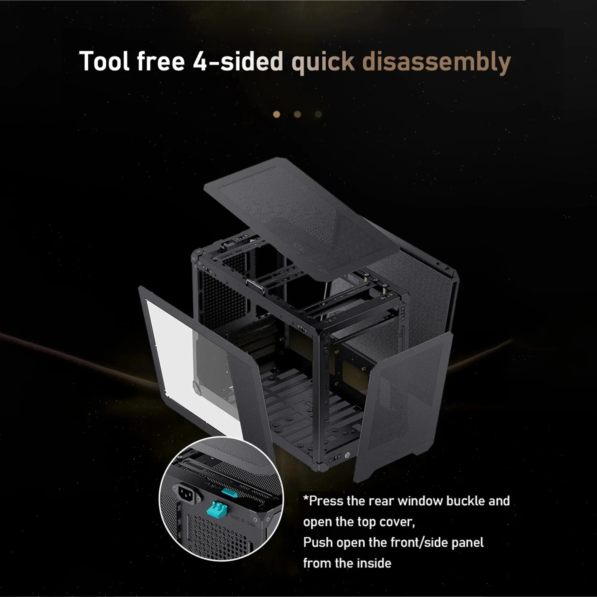 JONSBO C6 MAX Mesh Handle MATX Case  Tool-Free Installation Compact Tower Case with Excellent Cooling Ideal for Gaming PC Builds