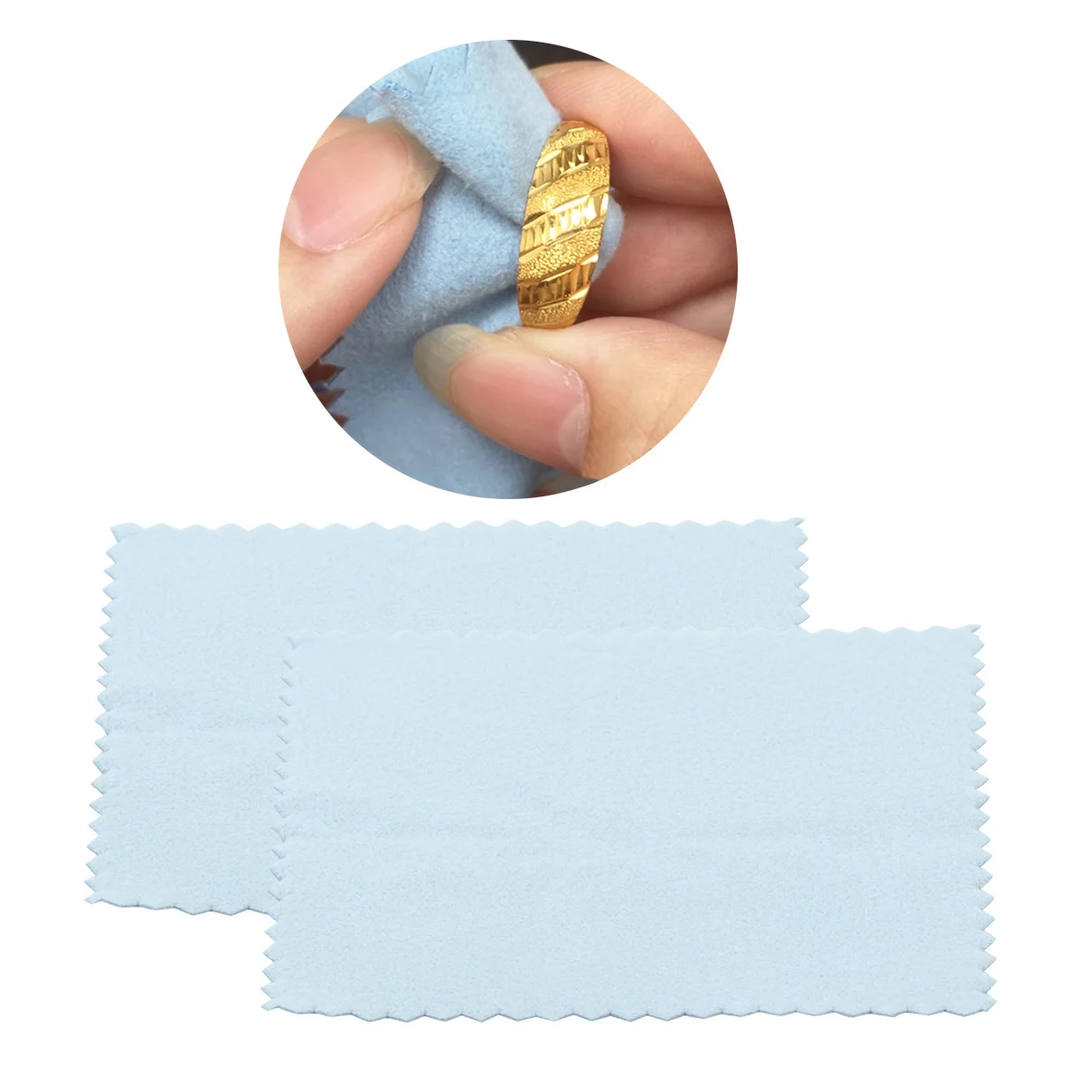 50 قطعة تنظيف الملابس للمجوهرات ساعة فضية زجاج عدسة هاتف مزود بكاميرا الكمبيوتر تلميع مسح الجلد المدبوغ قيلولة السماء الزرقاء مجوهرات أداة #6
