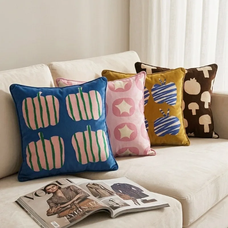 Dopamine Pillow Cover Simple High Sense 2026 New Style Atmosphere Sofa Bedside Cushion Case