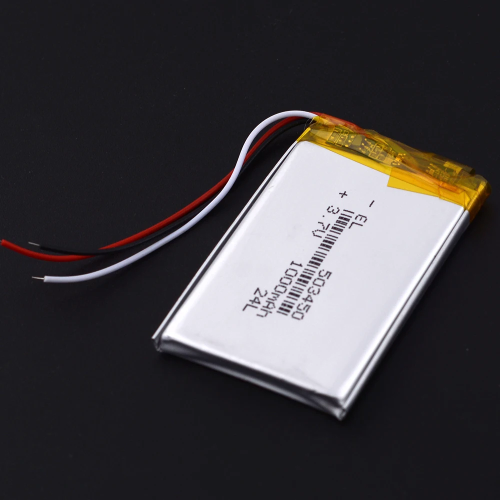 3선 1000mAh 3.7V 폴리머 리튬 배터리 리튬 이온 배터리 503450 523450 303450 403450 603450 703450 803450 903450 103450 123450