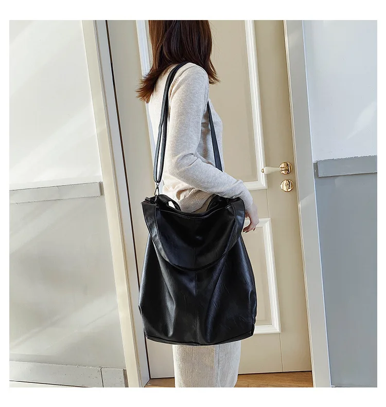 Women's Luxury Handbag New Fashion Women's Shoulder Bag Large Capacity Retro Soft Pu Leather High Quality Tote Bag For Women