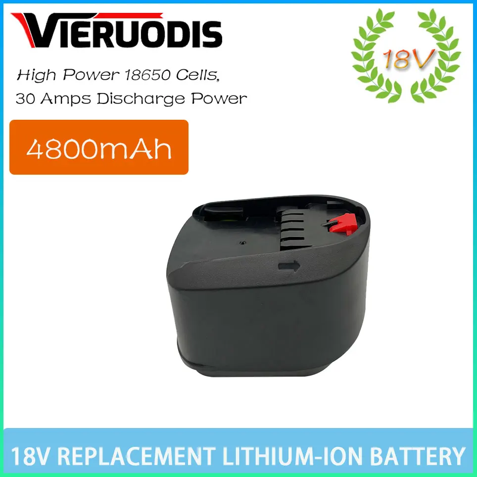 

For Bosch 18V 4800MAH Lithium Ion Rechargeable Tool Battery PBA PST PSB PSR Bosch Home, Garden Tools (TypeC only) AL1810CV