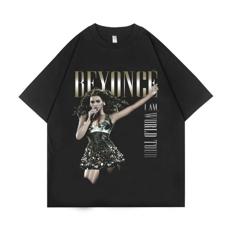 Novedad de verano, camiseta para hombre KAOS BEYONCE, camiseta de actriz, cantante, banda musical, manga corta, moda Retro, camiseta de manga corta Unisex