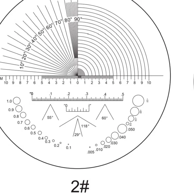 10x magnifying glass with light scale, accessory diameter 35mm, optical glass reticle, ruler, and lens for clear measurement