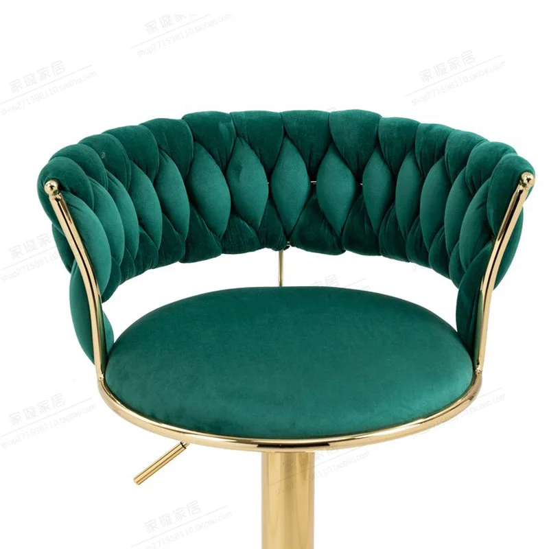 Sillas de Bar modernas de diseño europeo, sillas de Bar nórdicas de Metal ajustables de lujo, taburete cómodo, accesorios para Salle Manger