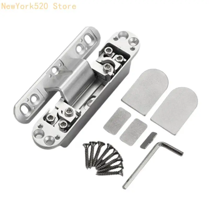 Aluminum Alloy Furniture Hinges Adjustable Butt Hinge 125 Degree Swing Concealed Hinge for Wood Door