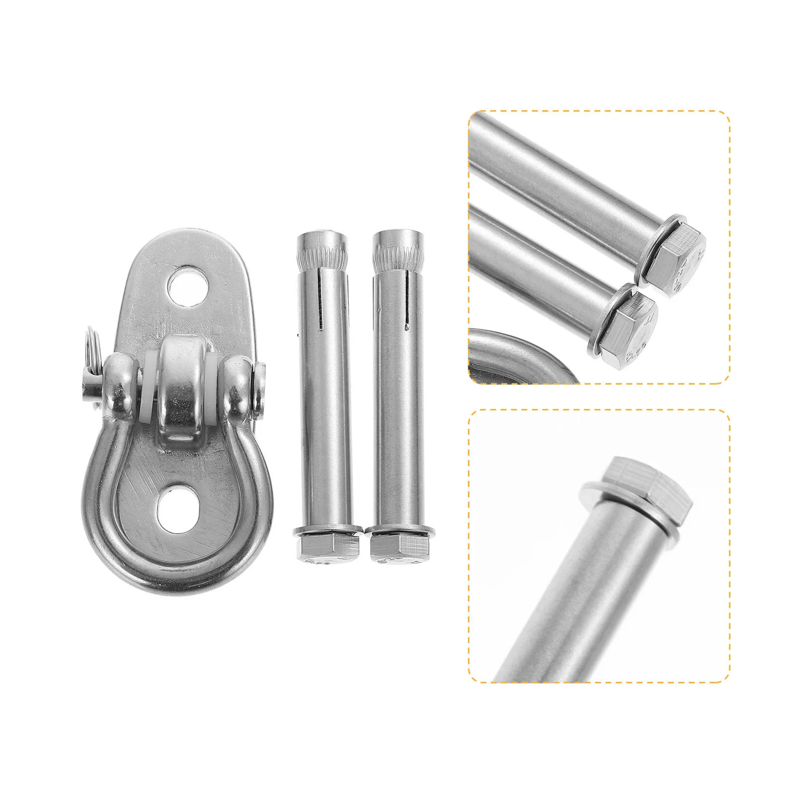 1 مجموعة 1 مجموعة الثقيلة الحاملة السنانير ل أرجوحة أرجوحة الرمل في الهواء الطلق داخلي المعادن معلقة تحديد عدة الفولاذ المقاوم للصدأ