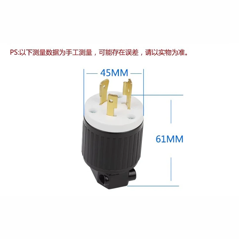 LK6322 NEMA L6-20P generator High power DIY assembly plug Heat resistant plastic 20A 250VUL certification image 3