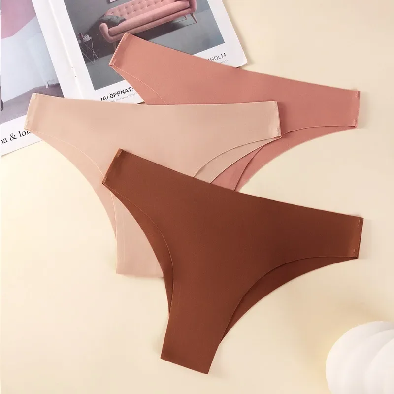 

3PCS Quick-dry Women's Amazon Cross-border New Low-rise Large-size Sports American Briefs Women European Size Seamless Underwear