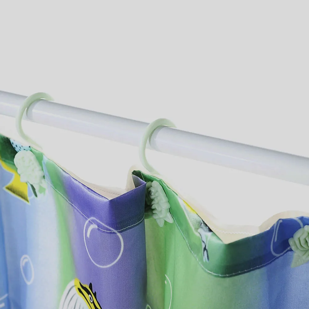 

18pcs Plastic Shower Curtain Hooks Rose Shape Bath Drape Loop Clips Glide Rings Hangers Green Blue Purple White Pink Beige