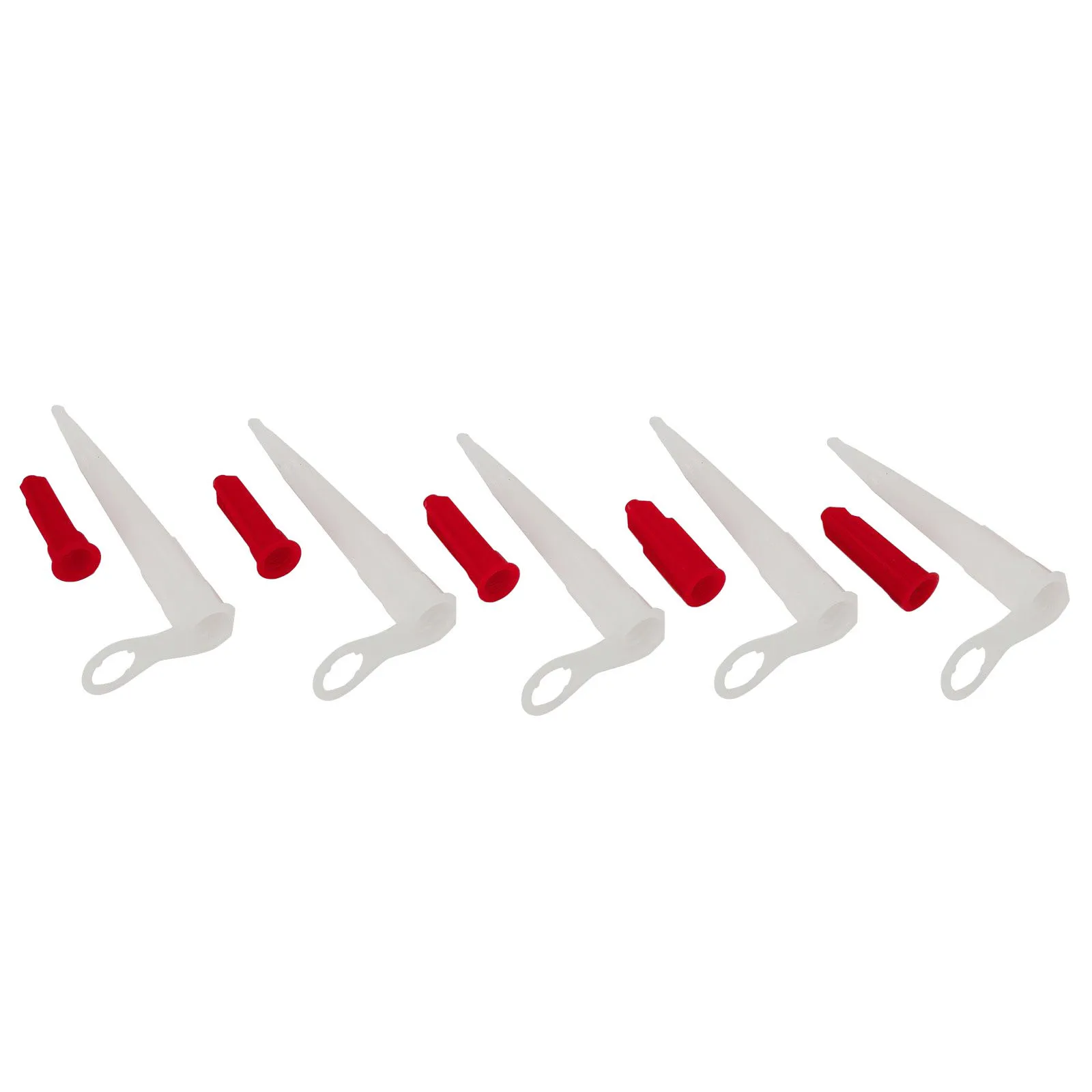 5pcs Caulking Nozzles Replacement Tip Caulk With Red Nozzle Caulking Tube Nozzle Cap Cartridge Spare Nozzles Screw Cover