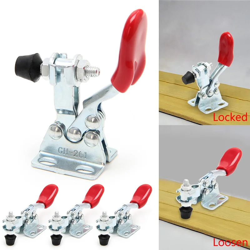 652F 4Pcs Metal Horizontal Quick Release Hand Tool Toggle Clamp For Fixing Workpiece