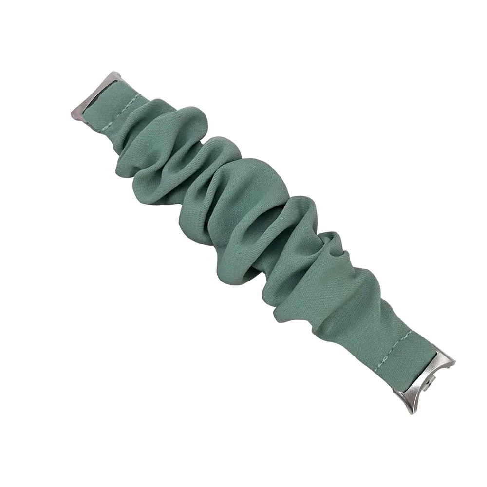 حزام Scrunchie لـ Xiaomi Mi Band 10 8 9 سوار معصم ذكي للنساء سوار ساعة أنيق لـ Xiaomi Smart Band 8/9/10 مرن