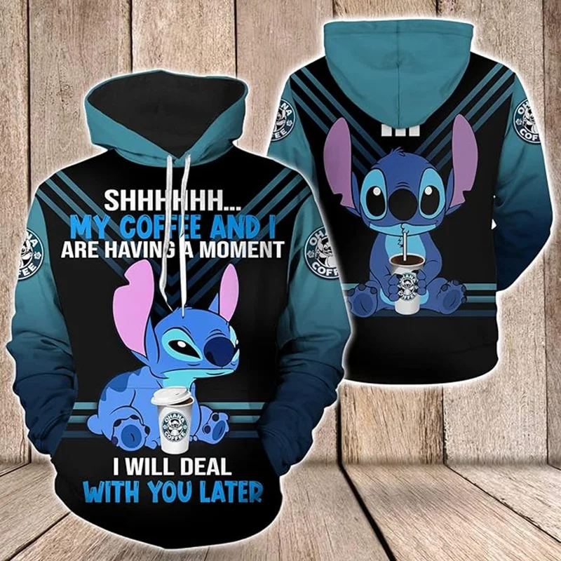 2025 Disney Fashion Men's Spring 3D Printed Hoodies Men's and Women's Tops Street Style Casual Sweatshirts Men's and Women's