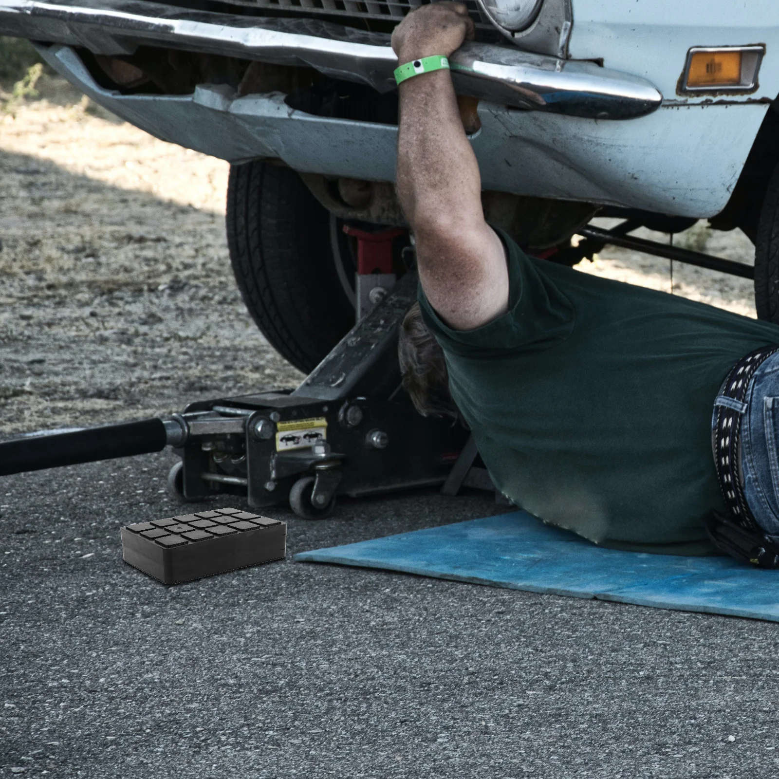 

Rubber Jack Pad Black Thickened Floor Jack Pad For Car Auto Jacking Lift Pads Automotive Lift Blocks Stable Support Tool