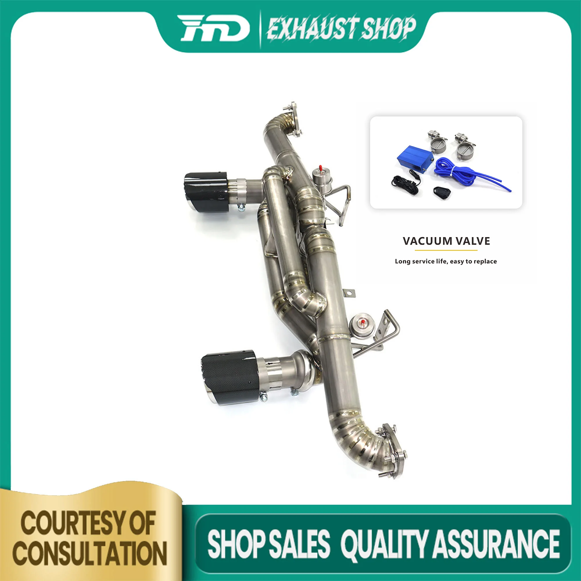 

High Quality Catbcak For Porsche 718 GT4 RS 4.0L Titanium Alloy Exhaust System Vacuum Valve Tips Non-destructive Installation