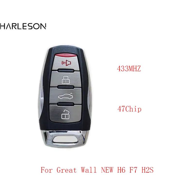 

Original/Aftermarket 4 Button Smart Key For Great Wall GWM New Haval H6 F7 H2S Remote Fobs 433Mhz 47 CHIP