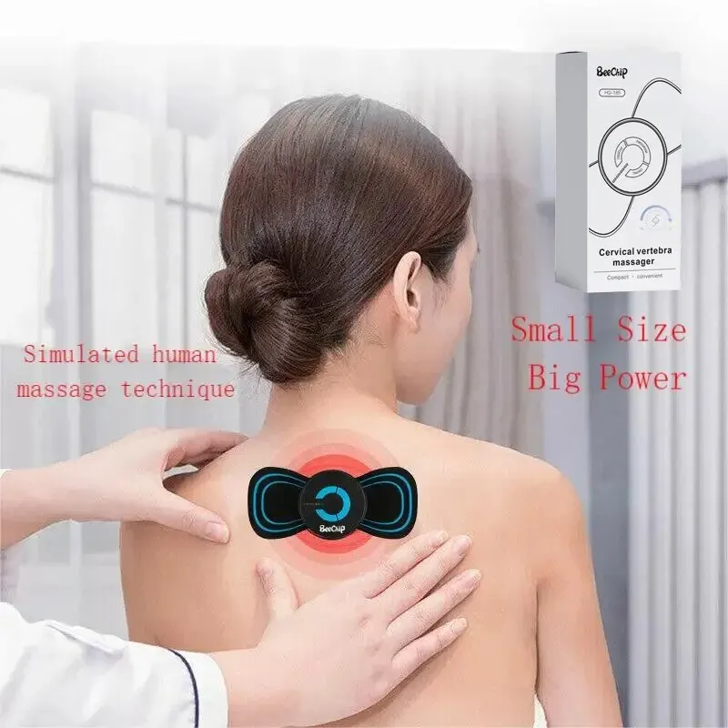 Cervical Spine Massage Sticker Battery Model Neck Massage Relaxation Relief Fatigue Massager Head Massager Easy To Carry