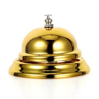 Sturdy Metal Service Bell Hand Pressed Loud Ringing Alloy Call Bell for Restaurant Bar Hotel Coffee Shop Training Game Begin