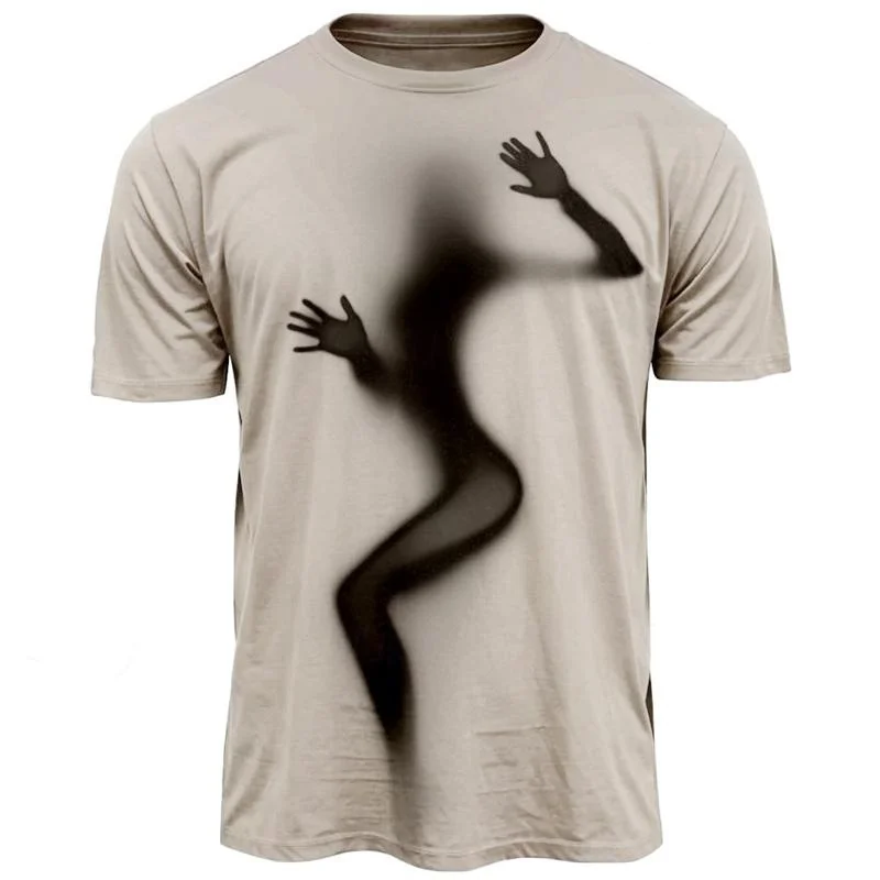 

Sexy Girl's Shadow Short Sleeve T-shirt 3D Printed Polyester Tees Summer Casual T Shirts Women's Tops Trend Cool Unisex Clothing