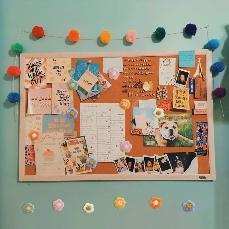 30 × ดอกไม้ Push Pins ดอกไม้ Thumb Tacks ตกแต่งดอกไม้ Cork Board Tacks สำหรับ Bulletin Board, รูปภาพแผนที่ผนัง