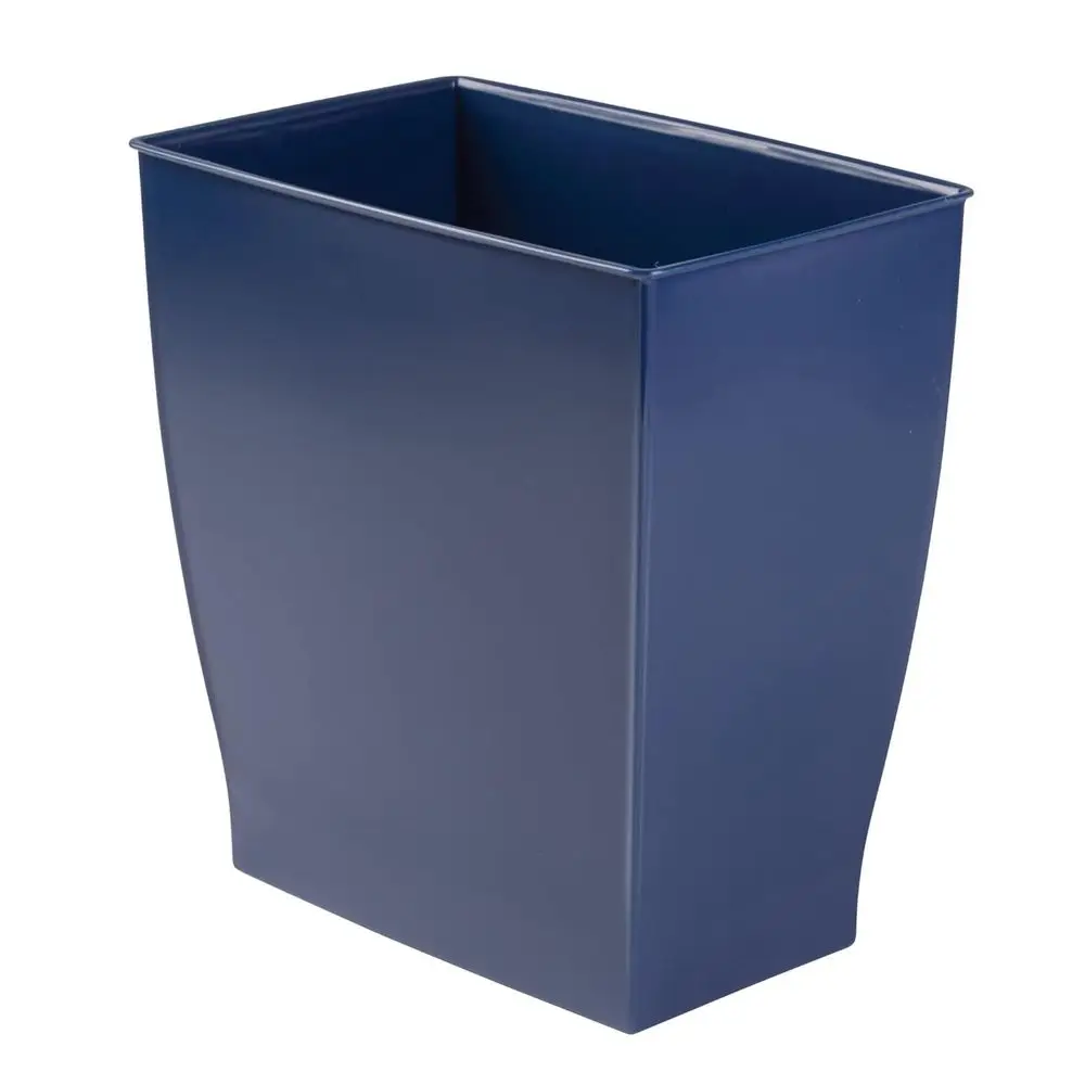 

Navy Blue Slim Bathroom Waste Bin for Home, Office, Dorm Use