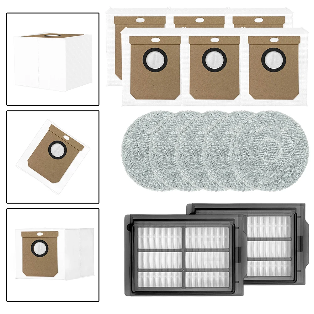 Replacement Kit For Deerma X70 Robot Vacuum Cleaner Spare HEPA Filters, Mop Cloths & Dust Bags Set Household Sweeping Parts