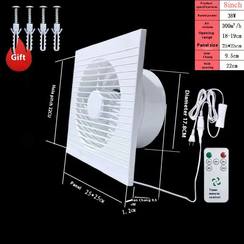 220 V 4 inch 6 inch 8 inch Opknoping Muur Wit Ventilador Kleine Ventilator Extractor Afzuigventilatoren Wc badkamer Keuken Fan