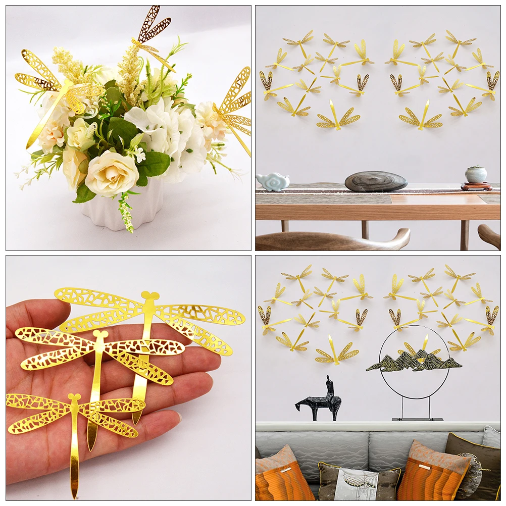 36 قطعة فن جدار اليعسوب الرائع عالي الجودة حرفة زخرفية لغرفة المعيشة وغرفة النوم قلادة سقف احتفالية مبهرة