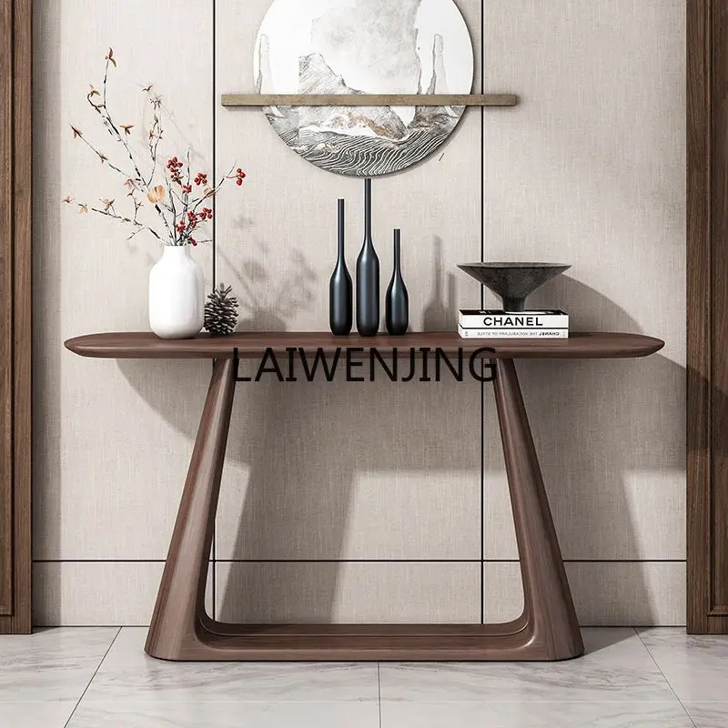 

HLZ new Chinese style strip case table against the wall entrance table solid wood narrow side table