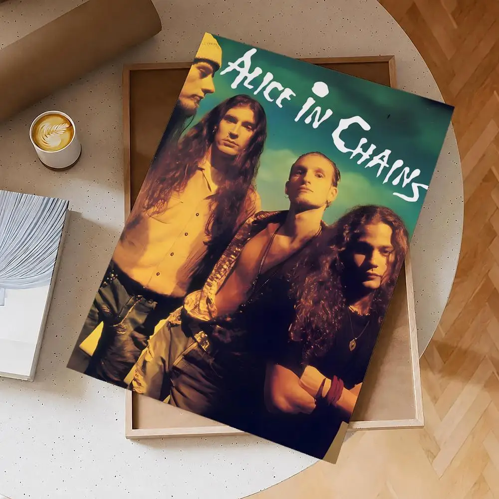 Band Alice In Chains Poster Selbstklebendes Wasserdichtes PP-Poster Kaffeehaus Bar Wandkunst Aufkleber Raumdekoration – Detail 10