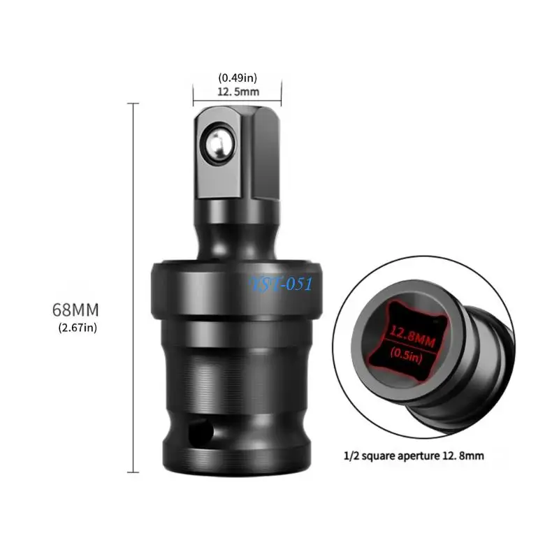 Llave impacto multiusos E15A, junta Universal, adaptador enchufe cuadrado accionamiento pulgadas