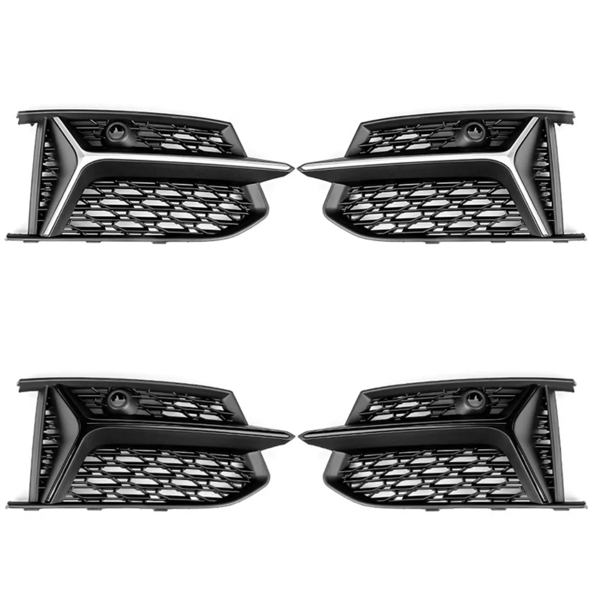 Body Kit Fog Lamp Frame for Audi A6L 2019-2022 Convert RS6 Front Bumper Fog Grille Car Accessories