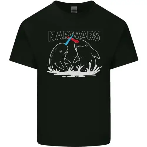 Narwars Narwhal Parody Whale Mens Cotton T-Shirt Tee Top