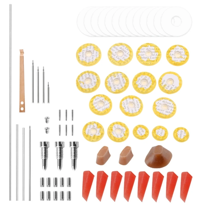 70 Pcs Flute Repair Tools Kit Screws Open Hole Sound Pads Musical Instrument Woodwind Maintenance Tools Durable 24BD